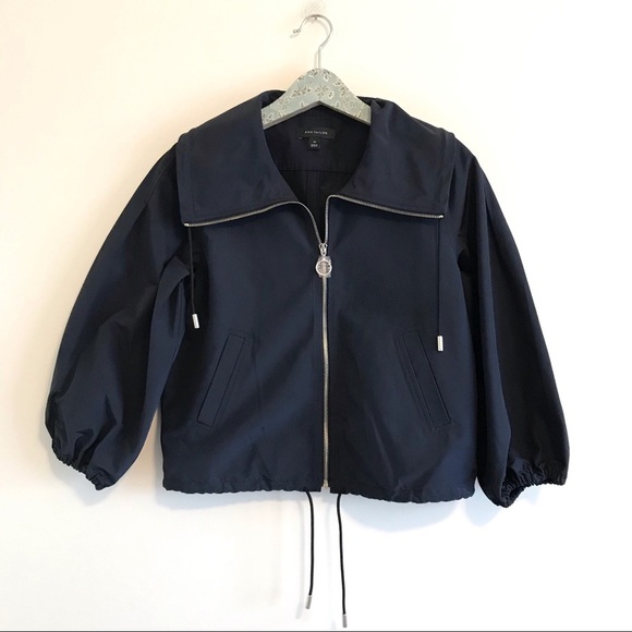NWOT Ann Taylor Navy Anorak Windbreaker Jacket - Picture 2 of 8